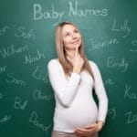 Pregnant woman trying to choose a name for her baby