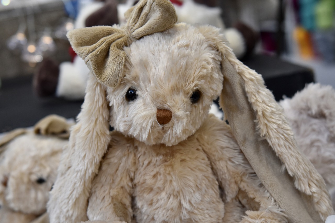 doudou lapin beige